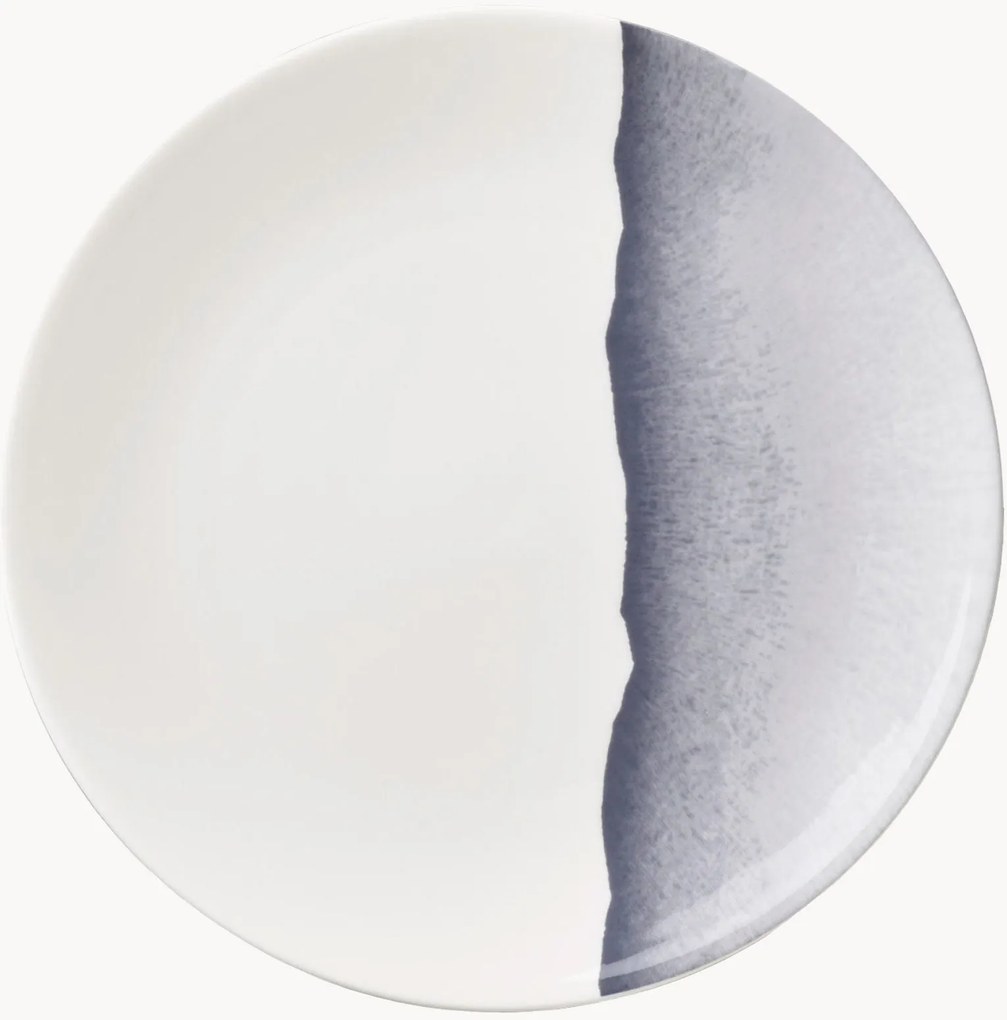 Set di 6 piatti da colazione in Fine Bone China Silhouette