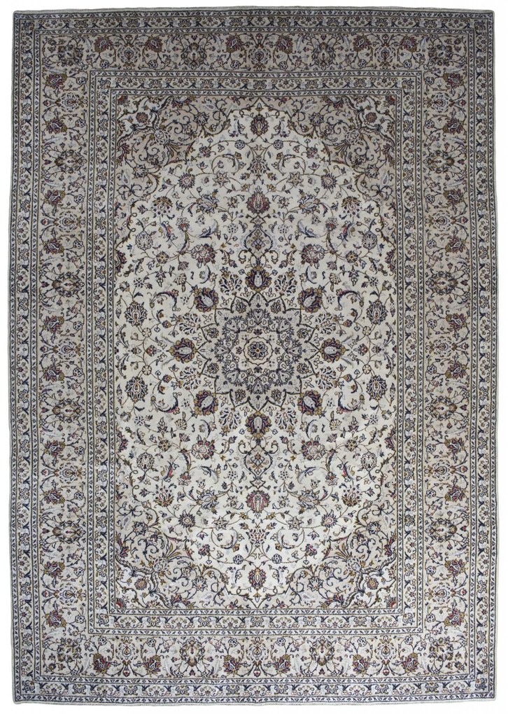 Kashan Tappeto persiano 250 x 360 Beige (Iran) Annodato A Mano