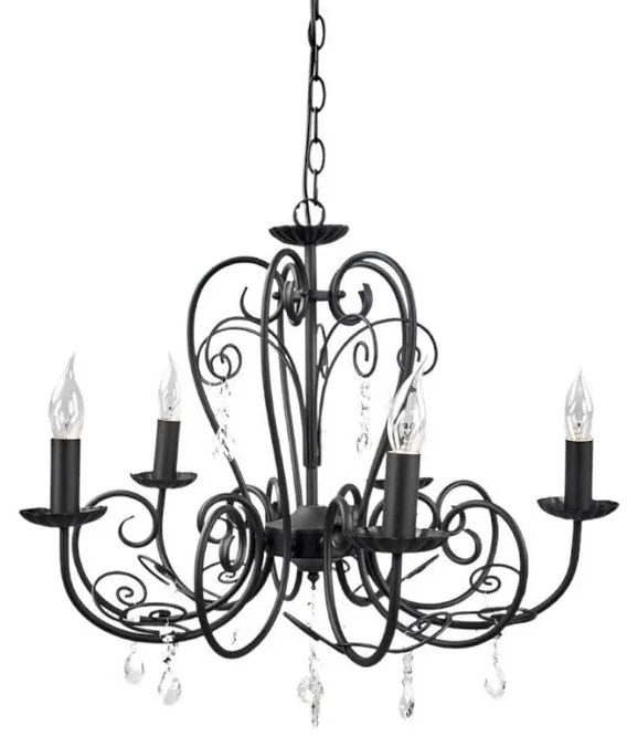 Lindby - Sophina Lampadario Black/Clear Lindby