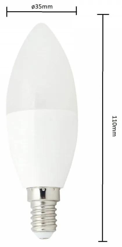 Lampada LED E14 8,5W a Candela 100lm/W - MINIMO 50 PEZZI Colore  Bianco Caldo 2.700K