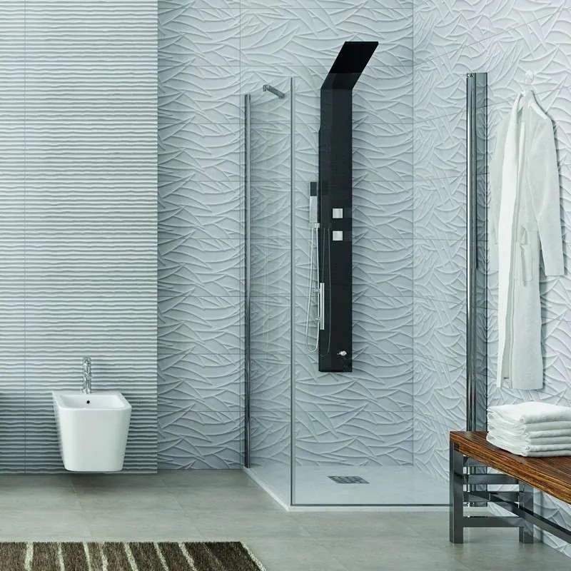Kamalu - Box doccia 70x100 anta battente 70 e fisso 100 cm modello KS2800S