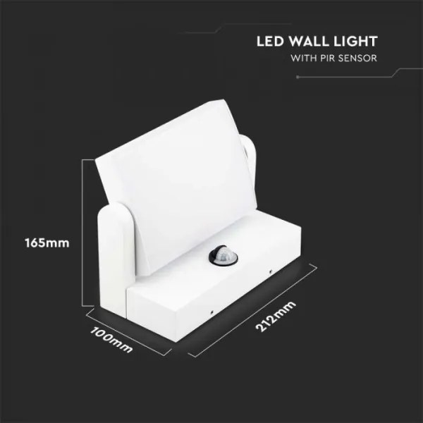 Lampada da parete per esterni LED con sensore LED/17W/230V 4000K IP65 bianco