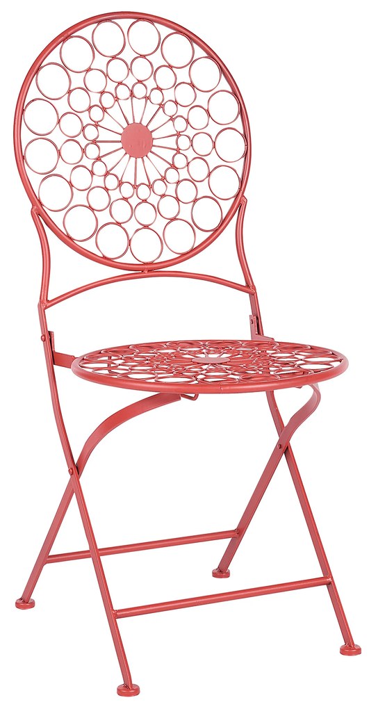 Set da balcone metallo rosso SCARIO Beliani