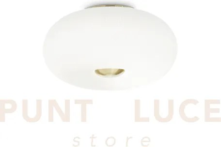 Arizona plafoniera attacco 3 luci gx53 in vetro bianco soffiato d.40cm