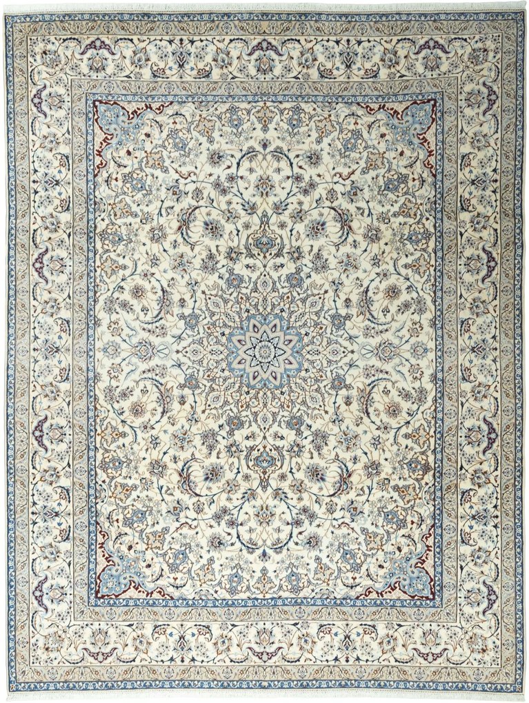 Nain Tappeto 410 x 310 Beige (Iran) Annodato A Mano