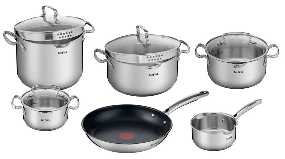 Set di pentole in acciaio inox 10 pezzi Duetto+ - Tefal