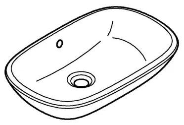 GROHE 39216000 - Lavabo da appoggio EUROSTYLE 500 × 380 mm ceramica/bianco