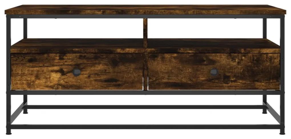 Tavolino da Salotto Rovere Fumo 100x51x45 cm Legno Multistrato