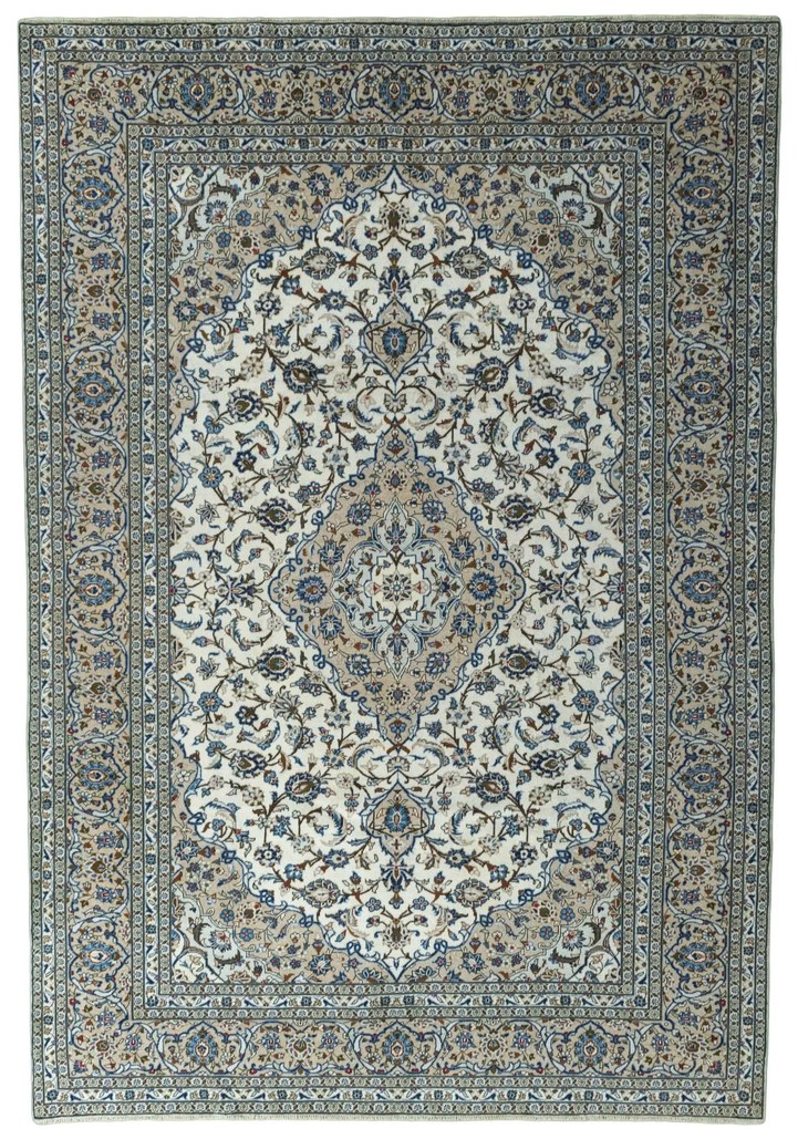 Kashan Tappeto persiano 250x360 Beige (Iran) Annodato A Mano