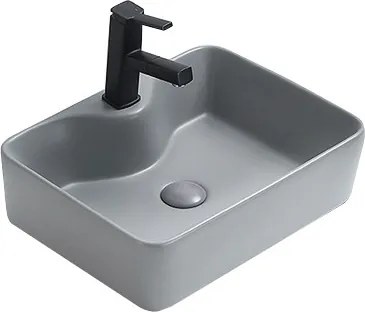 Mexen Eva lavabo da appoggio 48 x 37 cm, grigio chiaro opaco - 21424961