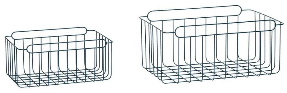 Set di 2 cestini portaoggetti blu Wire Azul - Hübsch