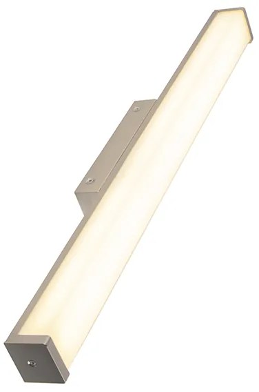 Lampada da parete moderna bagno acciaio 62 cm IP44 - Cascada