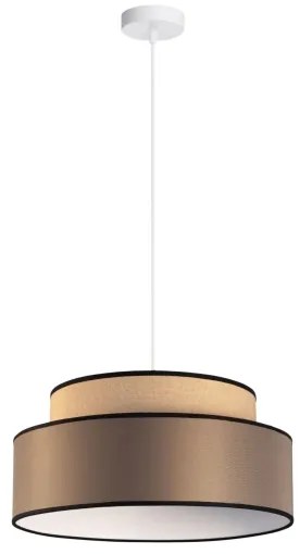 Lampadario a sospensione con filo GRACE 1xE27/60W/230V diametro 40 cm beige/marrone