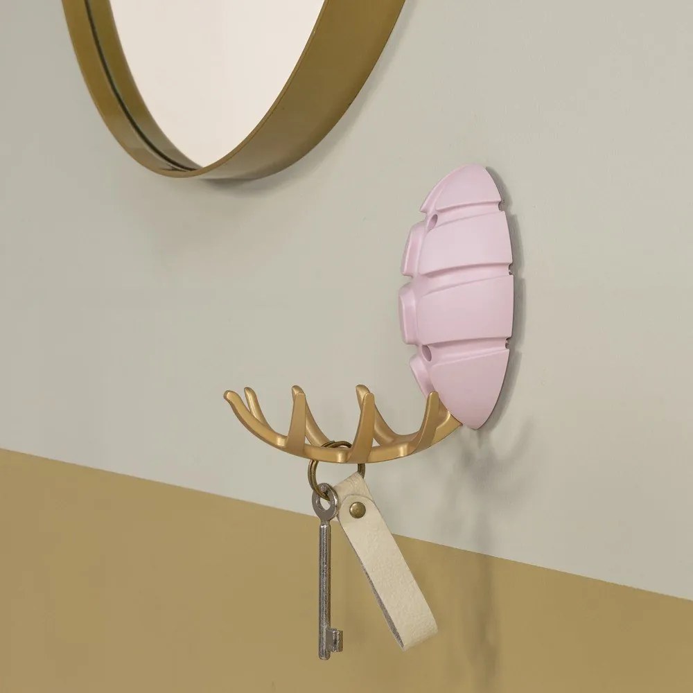 Gancio da parete bianco/color argento lucido in plastica Bug – Spinder Design