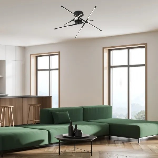 Rabalux 71338 - Lampadario a plafone LED HENLI2 LED/40W/230V 3000K nero