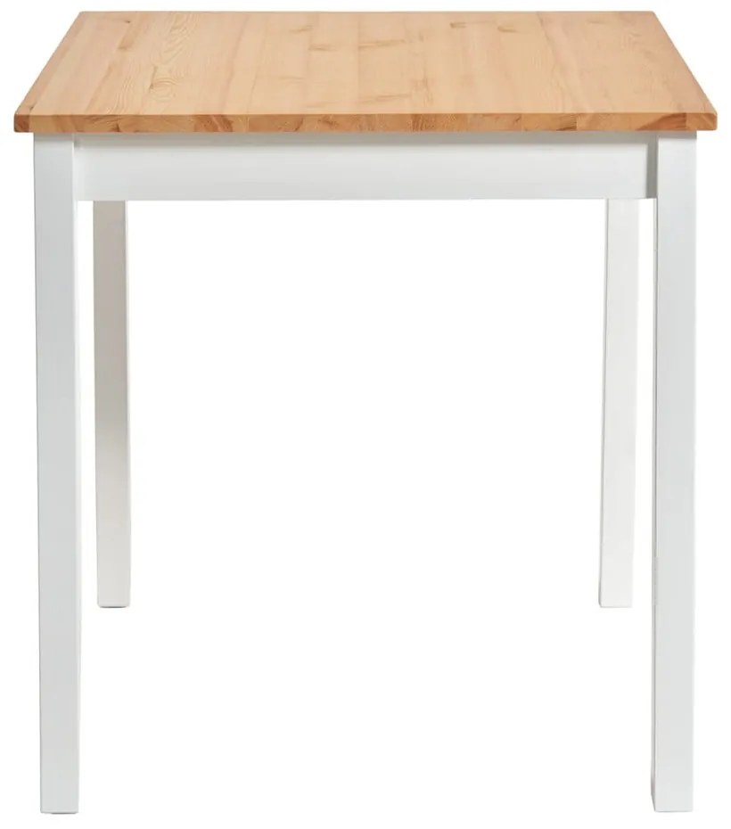 Tavolo da pranzo in legno di pino con struttura bianca , 70 x 70 cm Sydney - Bonami Essentials