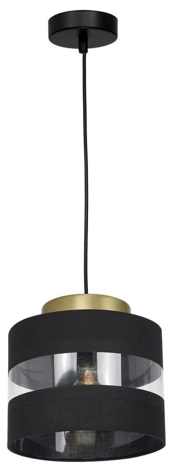 Lampadario su filo HAVARD 1xE27/60W/230V nero/ottone