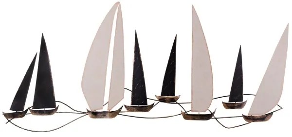 Decorazione murale 52x117 cm barche a vela