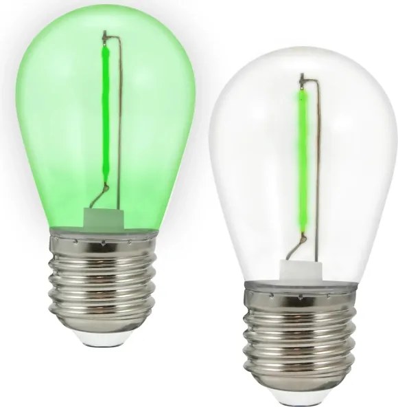 SET 2x Lampadina LED PARTY E27/0,3W/36V verde
