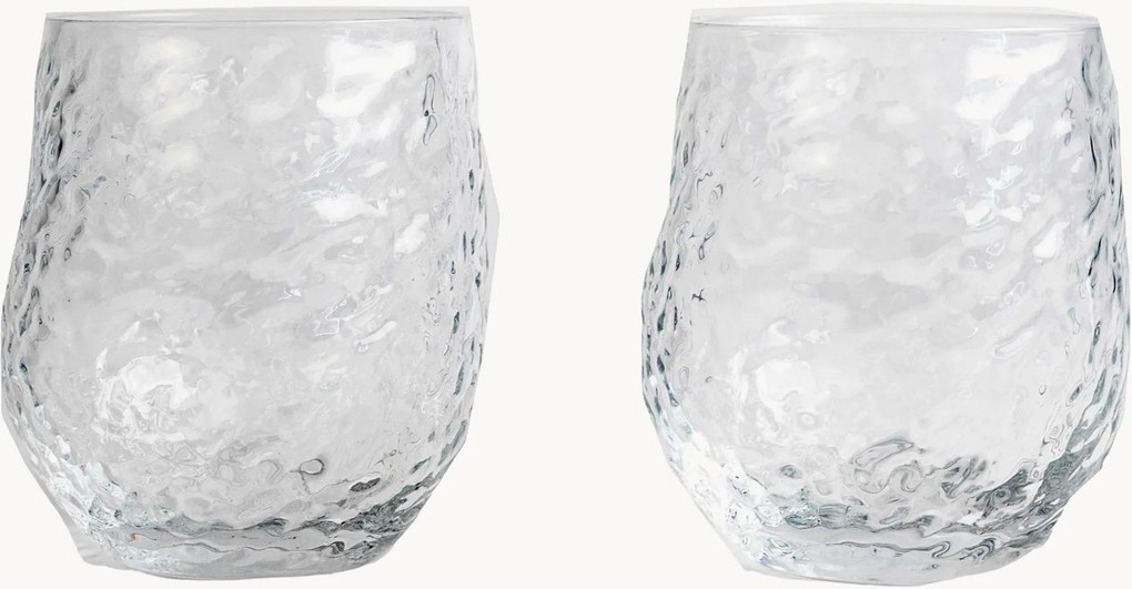 Set di 2 bicchieri in vetro soffiato Swan