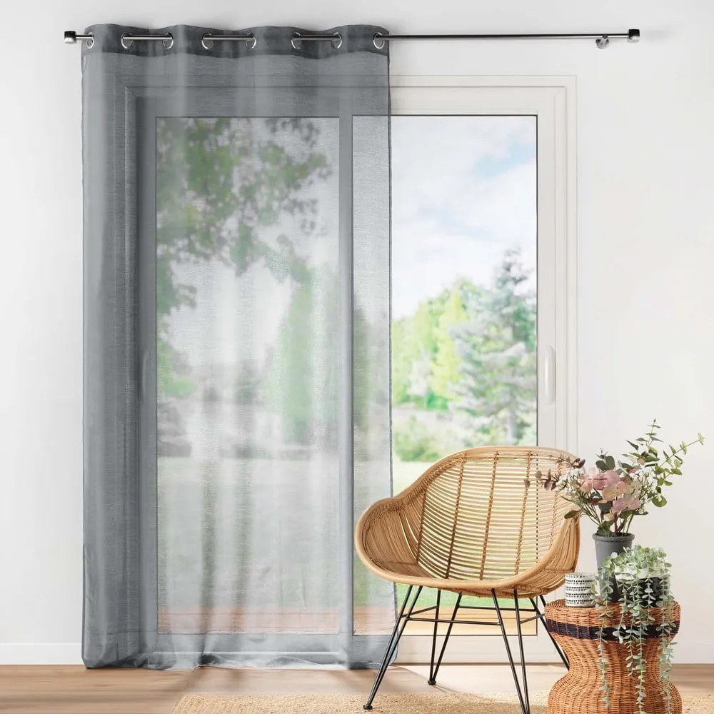 Tenda in voile grigio 140x240 cm Lissea - douceur d'intérieur