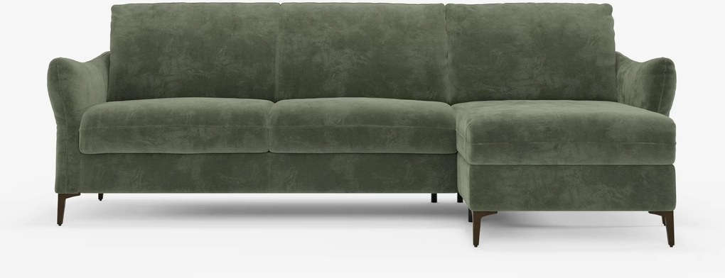 Dalia divano letto angolare con vano contenitore - materasso alto 18 cm in raffinato tessuto smacchiabile T30