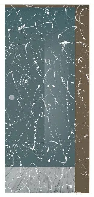 Anta per porta scorrevole Paint in vetro trasparente serigrafato, L 96 x H 215 cm spessore 8 mm, apertura reversibile