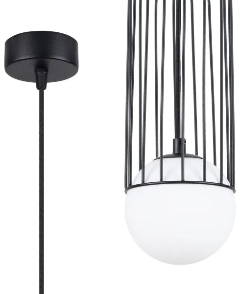 Sollux SL.1332 - Lampadario a sospensione con filo BRINA 1xG9/8W/230V nero