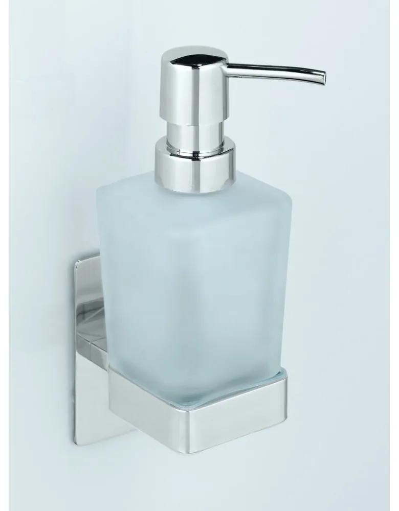 Dispenser di sapone in vetro autoportante in argento lucido 200 ml Genova - Wenko
