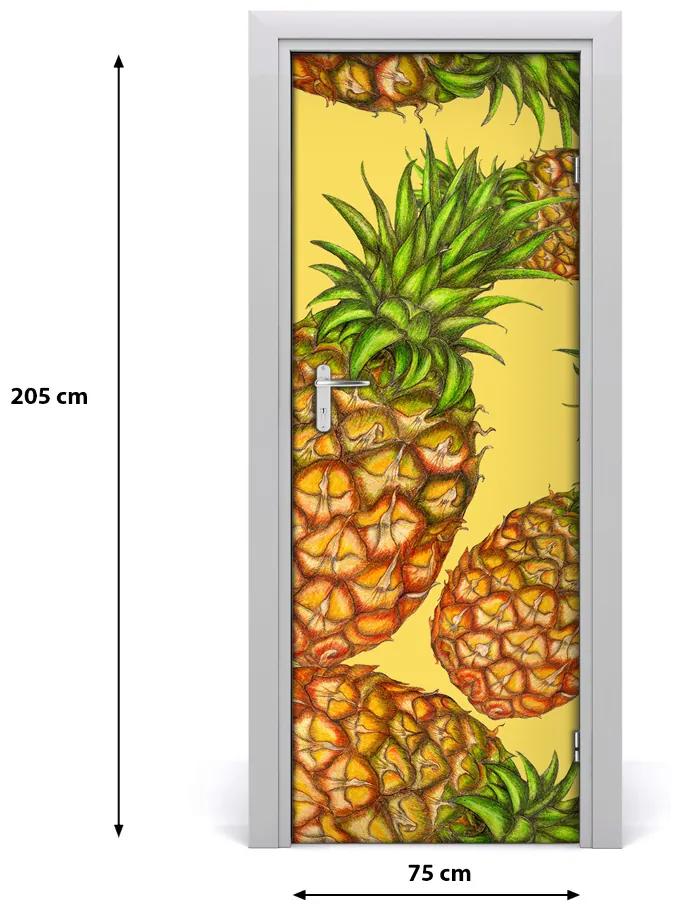 Adesivo per porta Ananas 75x205 cm