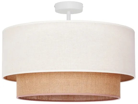 Duolla - Lampadario a plafone BOHO 1xE27/15W/230V diametro 45 cm color crema/marrone
