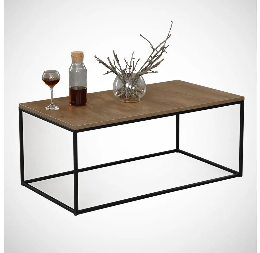 Tavolino COSCO 43x95 cm marrone/nero
