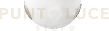 Applique a parete cri bianca 1 luce attacco e27 30x8,5x15cm in vetr...