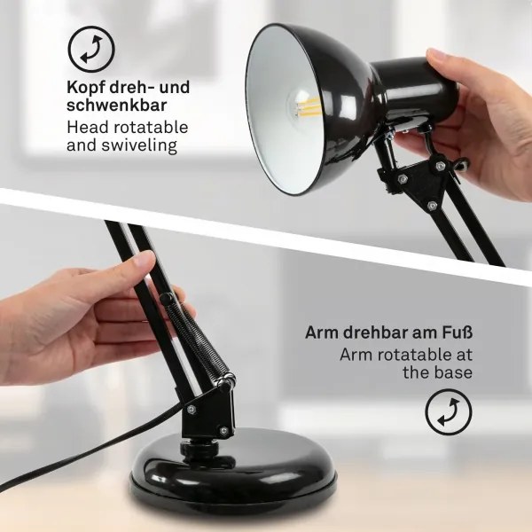 Lampada da tavolo 1xE14/25W/230V nera