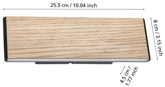 Eglo 390127 - Applique a LED CLIMENE 2xLED/4,2W/230V 3000K quercia