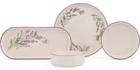 Set 14 pezzi tavola ceramiica con dettaglio fiore