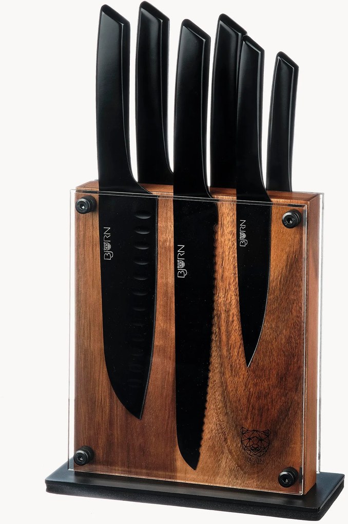 Set di coltelli da cucina con ceppo Rauma, set da 7