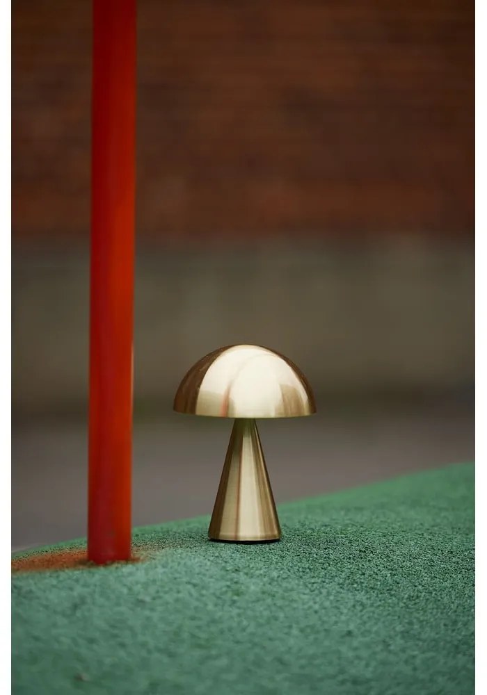 Lampada da tavolo a LED dimmerabile in oro (altezza 20 cm) Mush - Hübsch