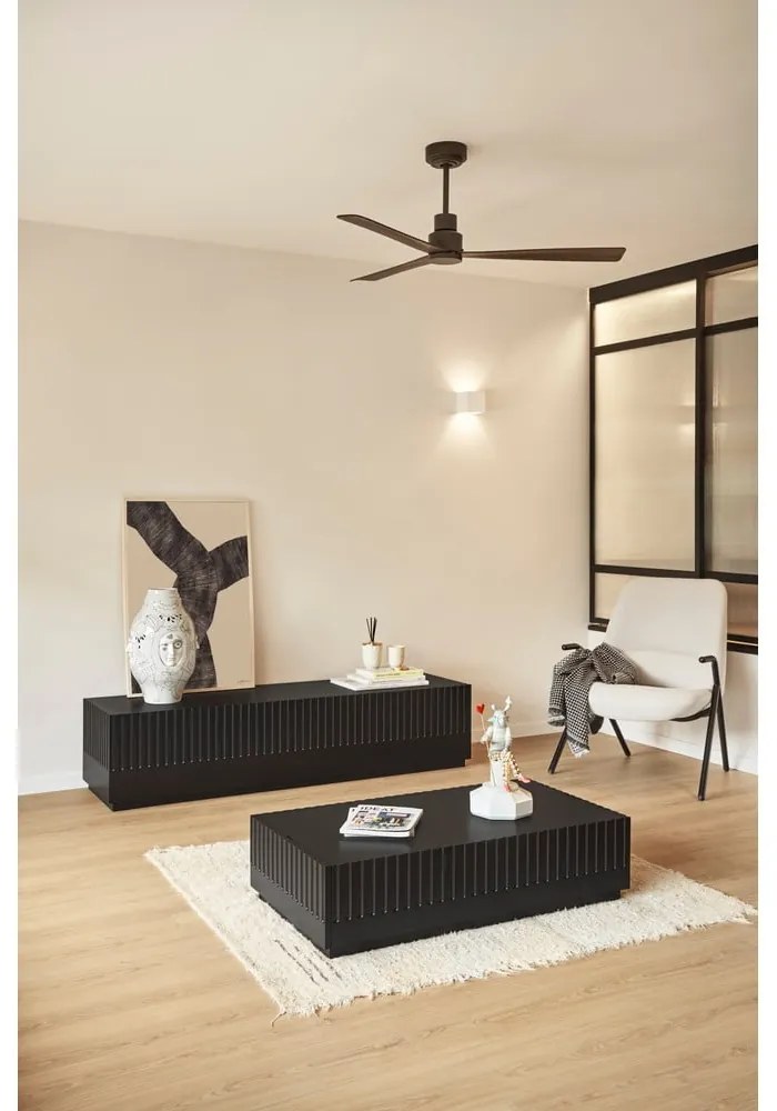 Tavolino nero con 2 cassetti Doric - Teulat