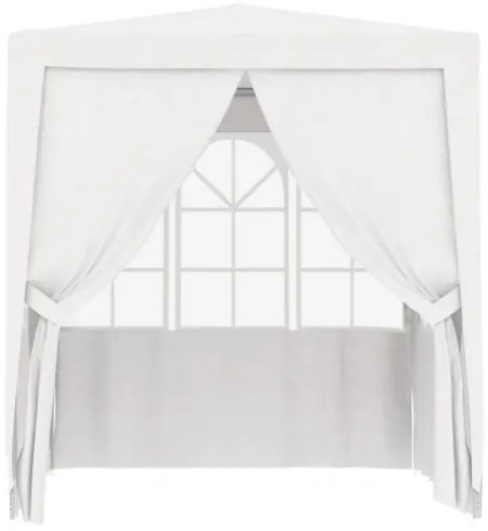 Gazebo Professionale con Pareti 2,5x2,5 m Bianco 90 g/m²