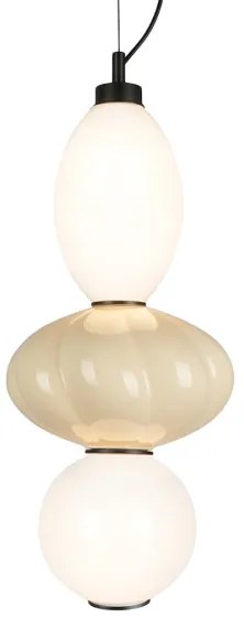 Lampadario LED a sospensione con filo ASCOLI LED/18W/230V diametro 20 cm beige