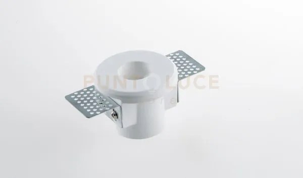 Incasso starry bianco tondo 7x5,5cm in gesso verniciabile