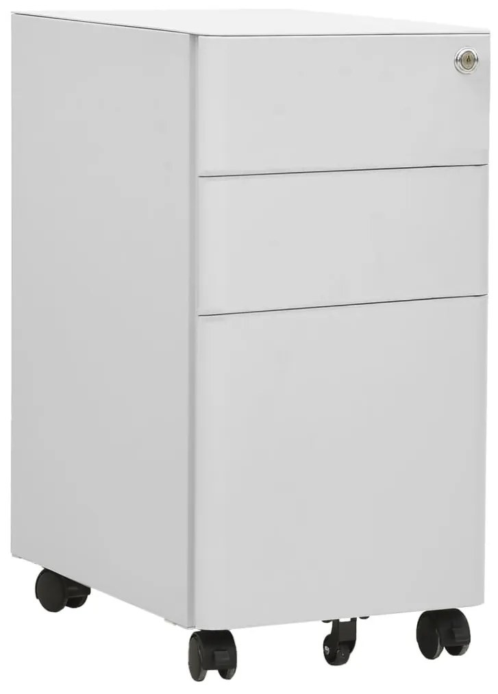 Schedario Mobile Grigio Chiaro 30x45x59 Cm İn Acciaio /