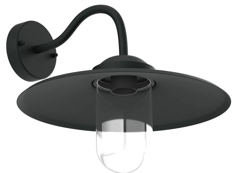 Applique Nera E27 IP54 per Esterni - Serie AURA