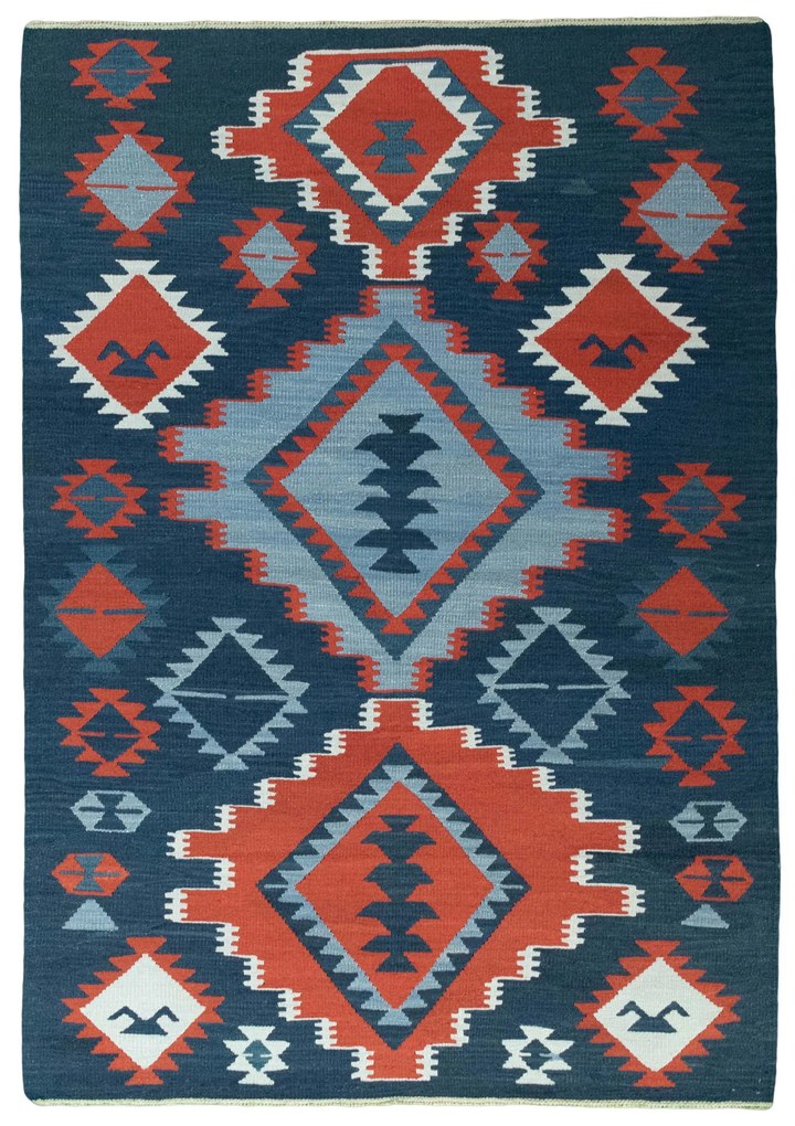Kilim Tappeto persiano 240 x 170 Blu (Iran) Tessuto A Mano