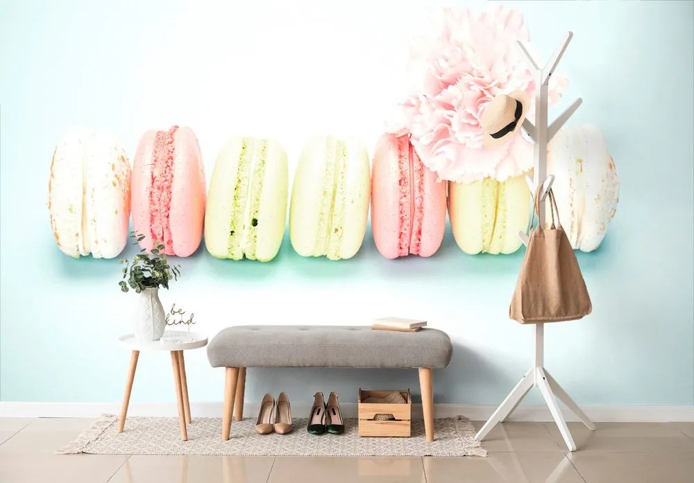 Carta da parati autoadesiva – Macarons deliziosi
