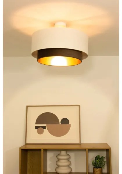 Plafoniera da soffitto NATIA 1xE27/60W/230V Ø 45 cm bianco/marrone