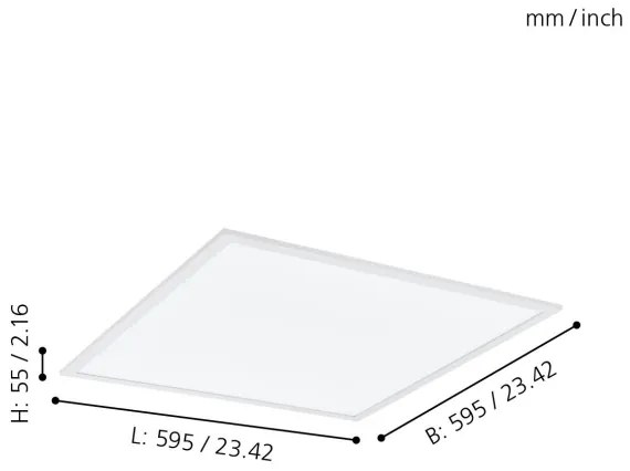 Eglo 98766-LED RGBW Lampada dimmerabile SALOBRENA-B LED/32,5W/230V 60x60 cm +RC