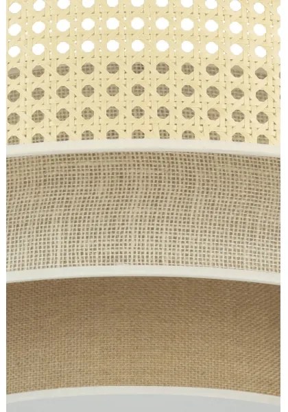 Duolla - Plafoniera LED LUNETA LED/26W/230V diametro 60 cm 4000K rattan/beige