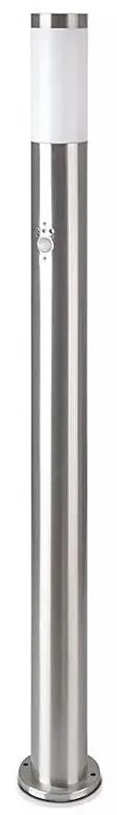 Lampada da esterno con sensore 1xE27/60W/230V IP44 110cm cromo opaco